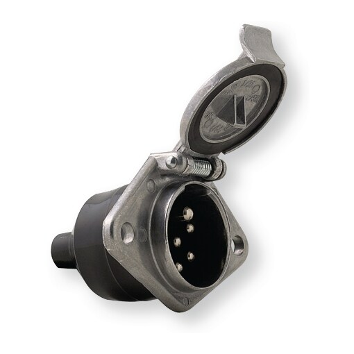 24 V 7P N-Steckdose Aluminium